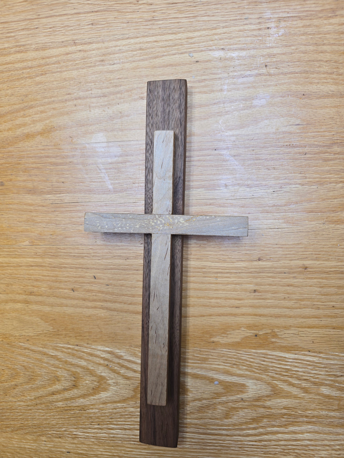 Walnut and Spalted maple wall cross