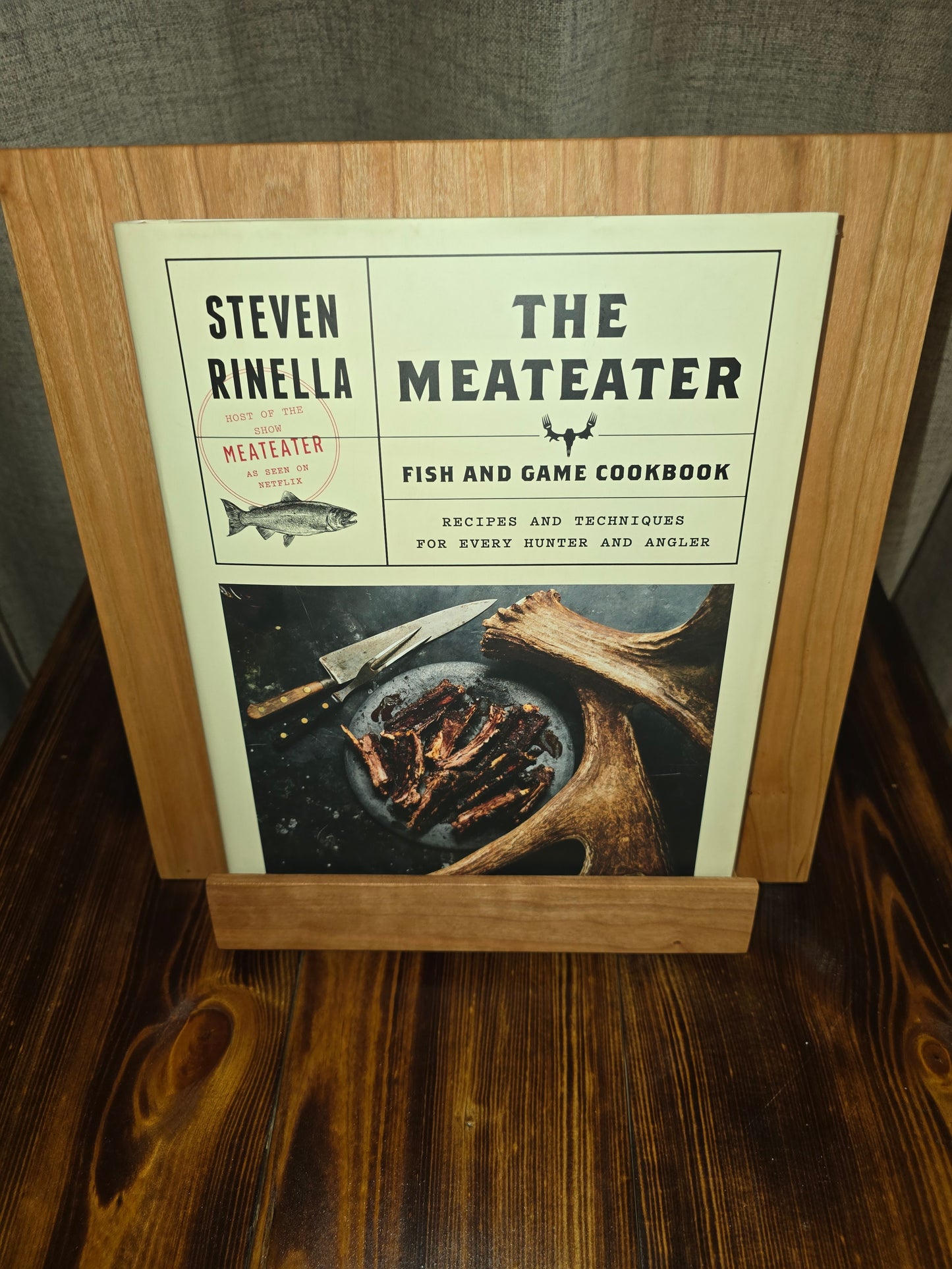 Handcrafted Cherry cookbook holder