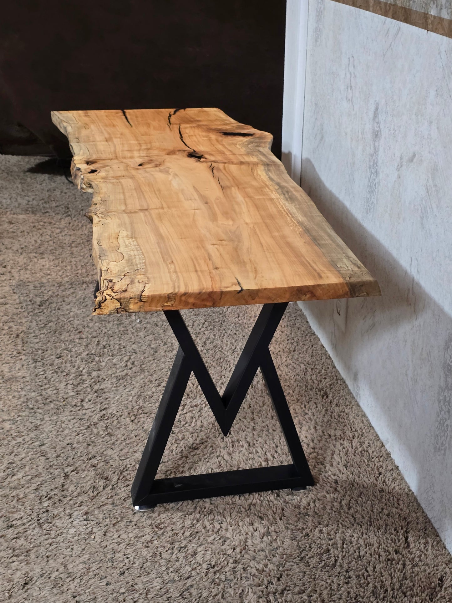 Spalted sycamore live edge coffee table