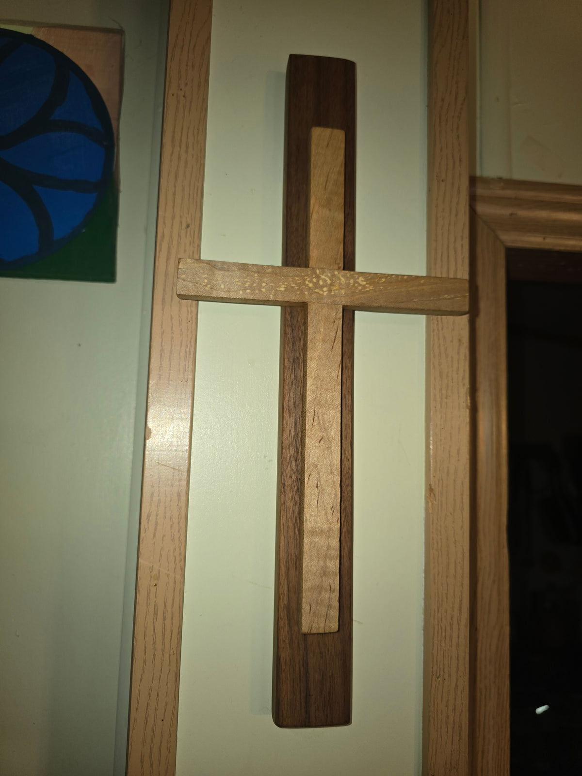Walnut and Spalted maple wall cross