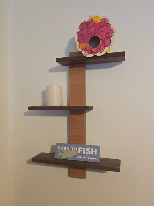 Custom Walnut and Cherry Shelf