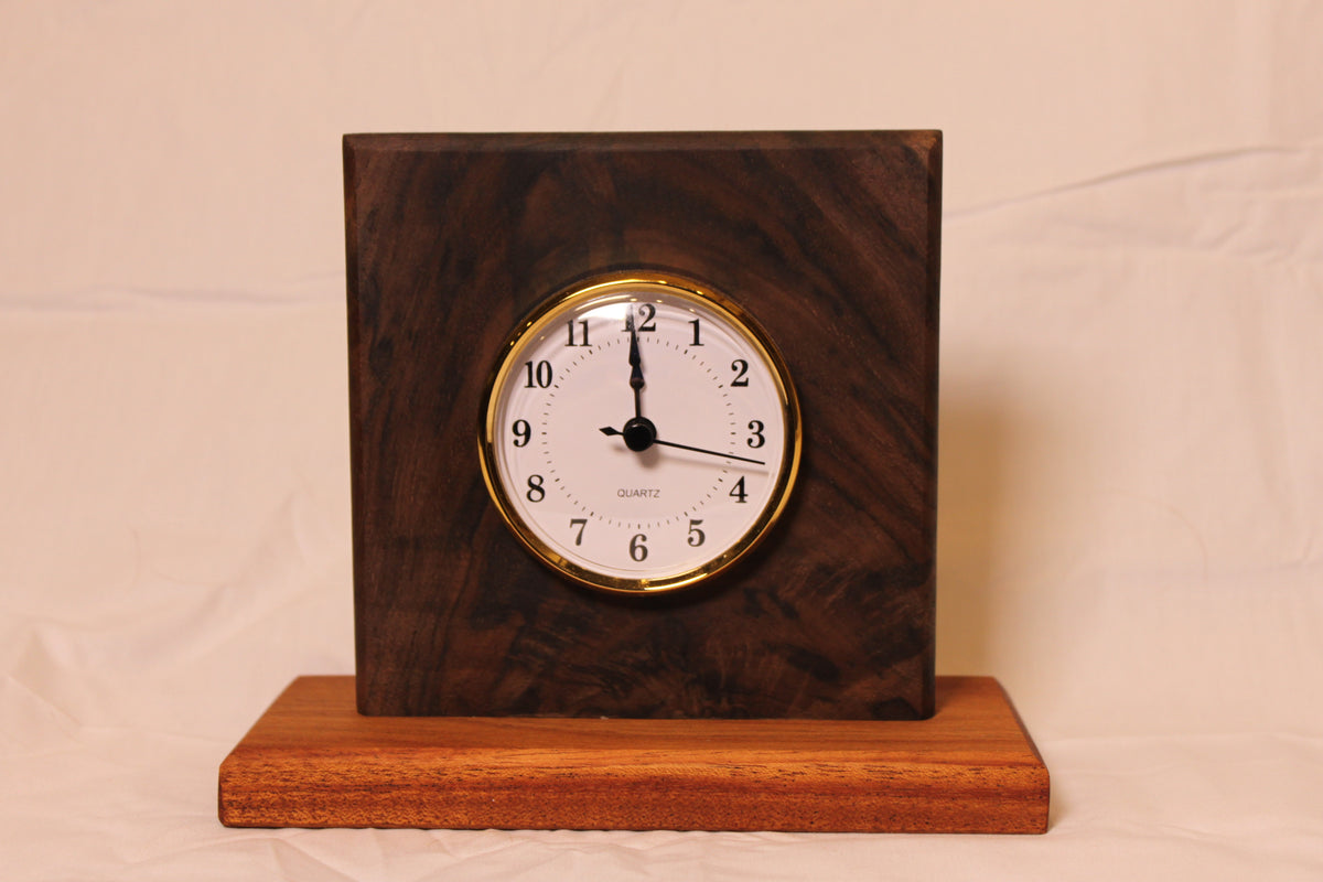 Oregon Walnut and Mahogany Clock
