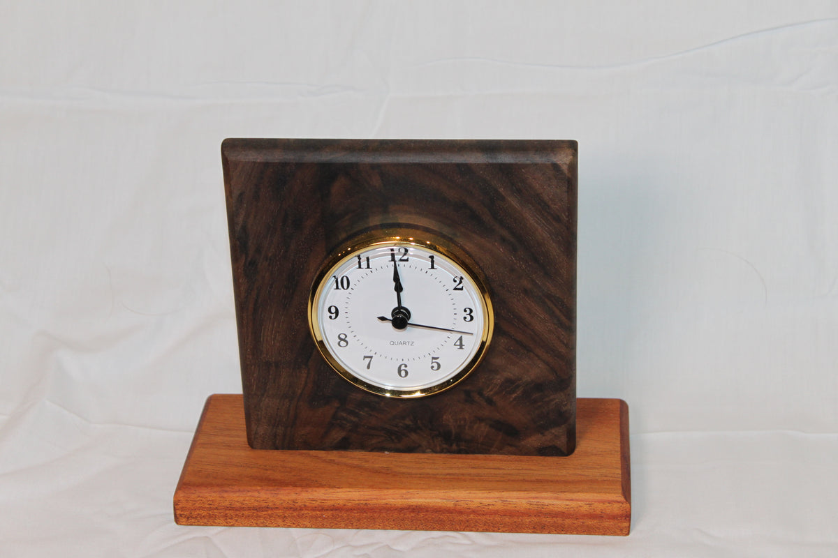 Oregon Walnut and Mahogany Clock