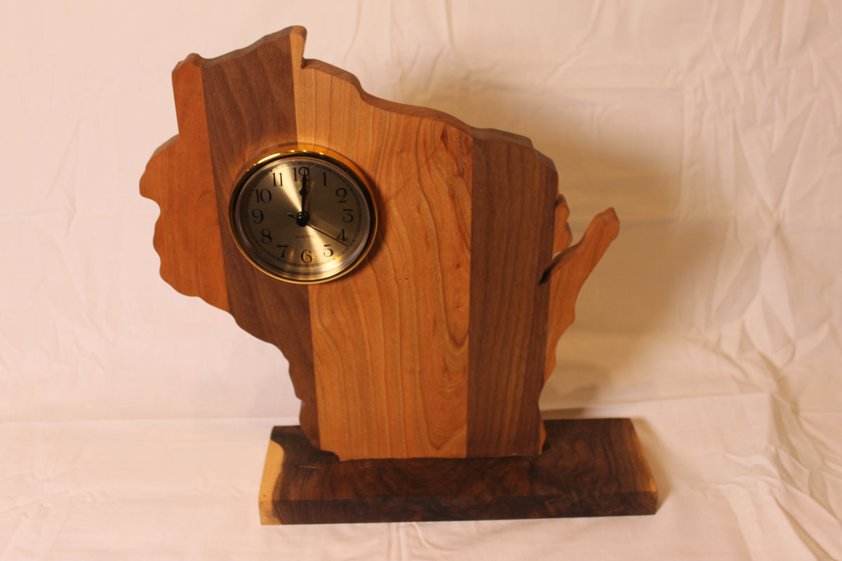 Handmade Wisconsin Desk Clock