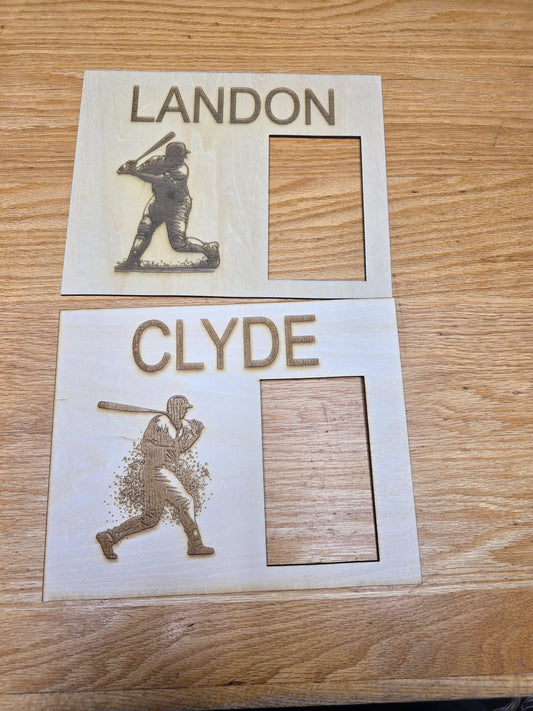 Custom engraved picture frame mat