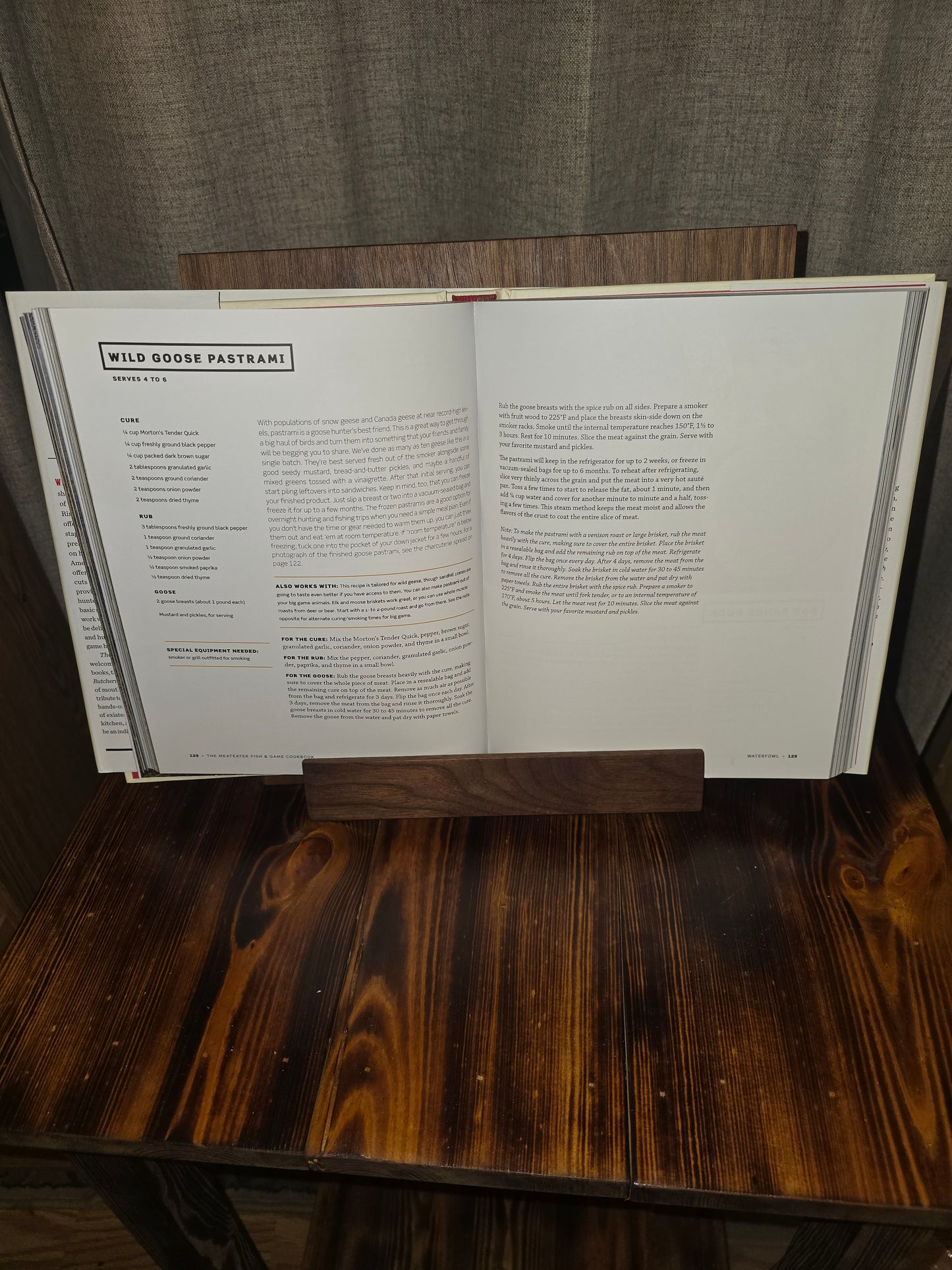 Walnut Handcrafted cookbook holder