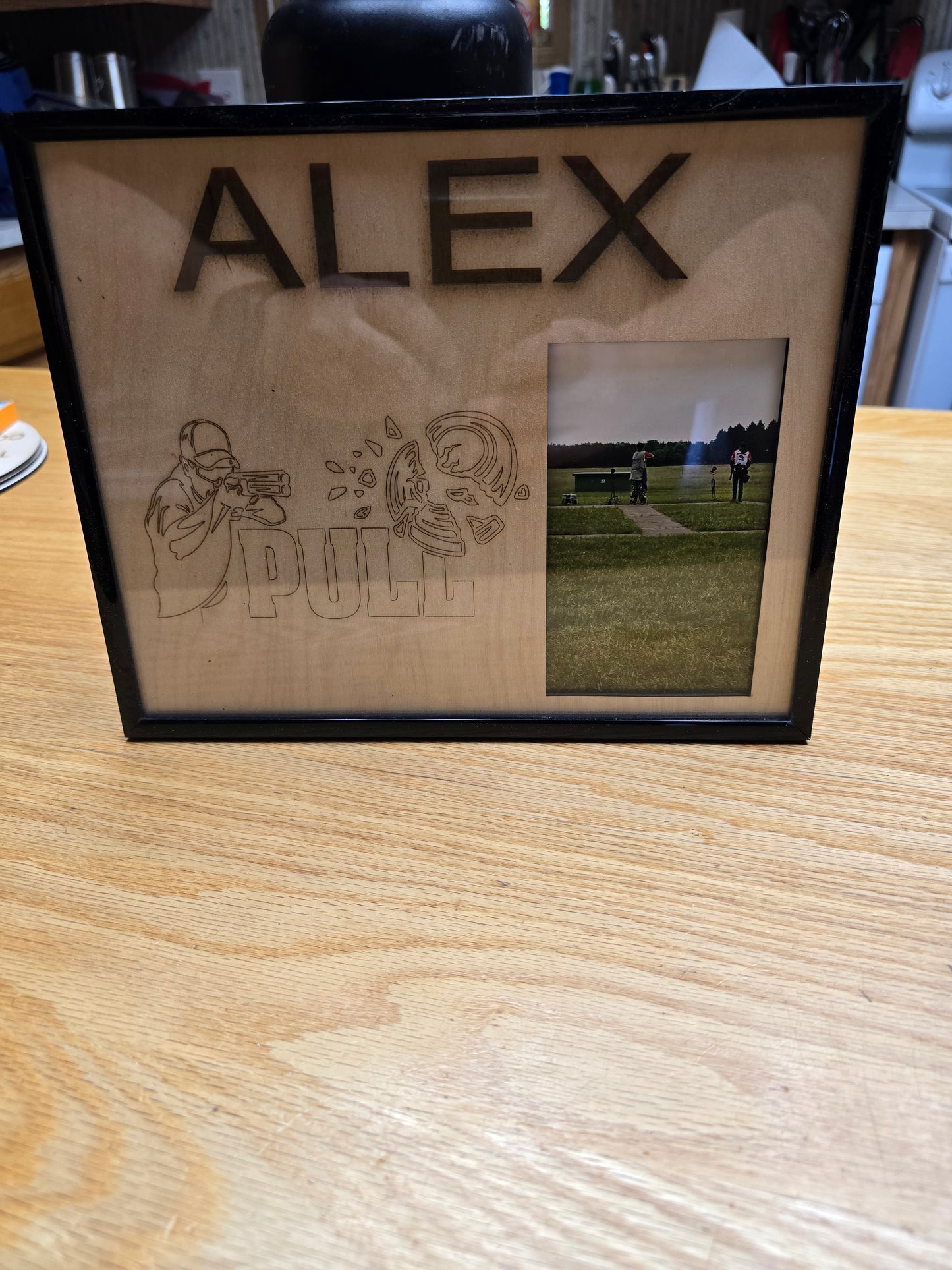 Custom engraved picture frame mat