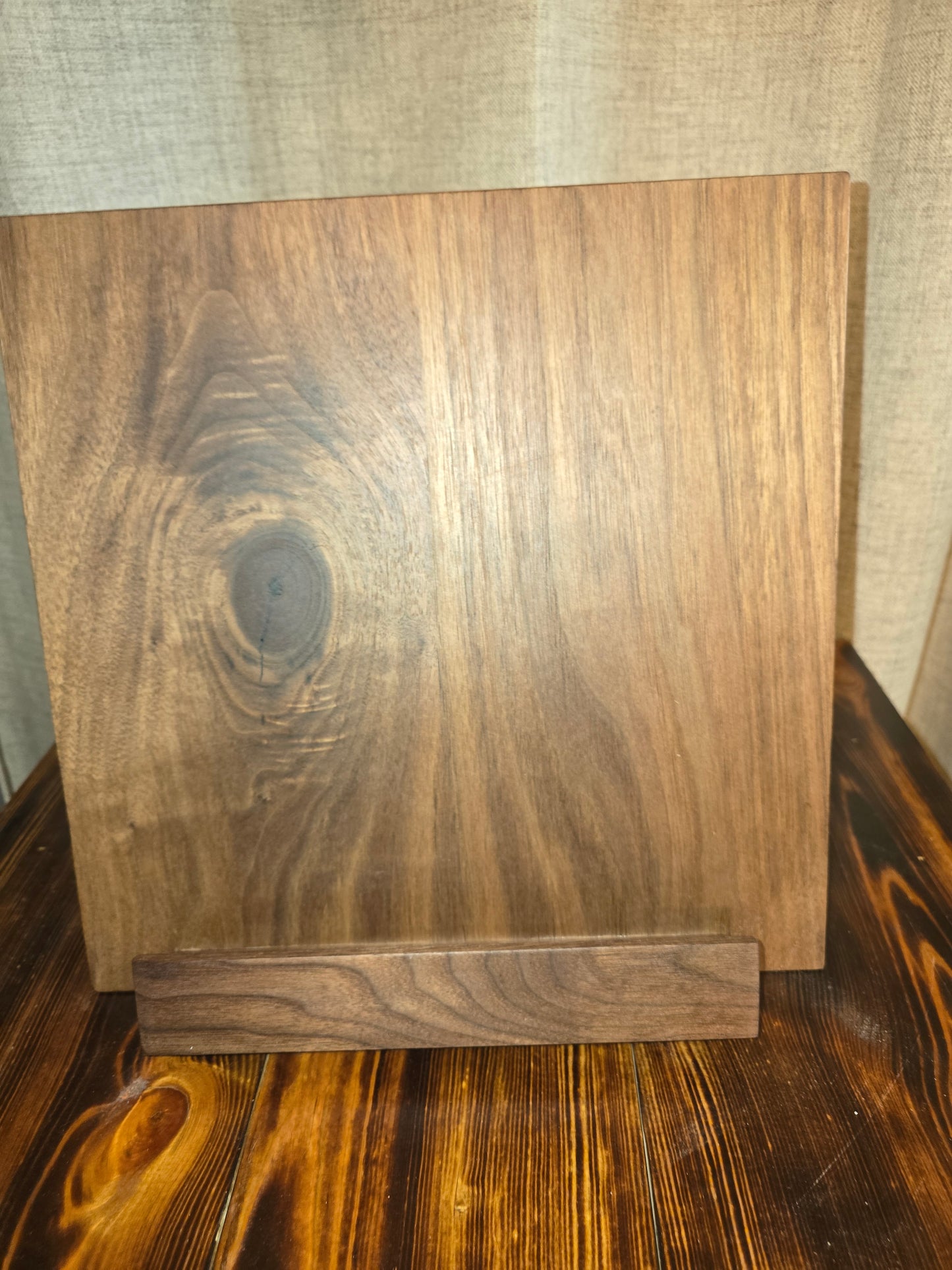 Walnut Handcrafted cookbook holder