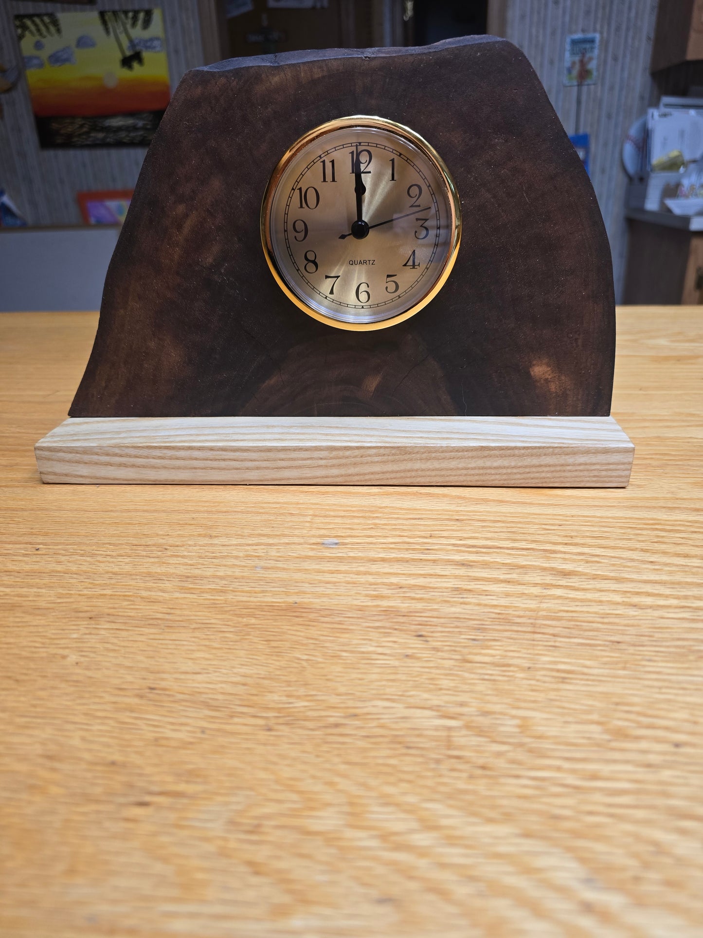 Beautiful Black walnut/Hickory Clock