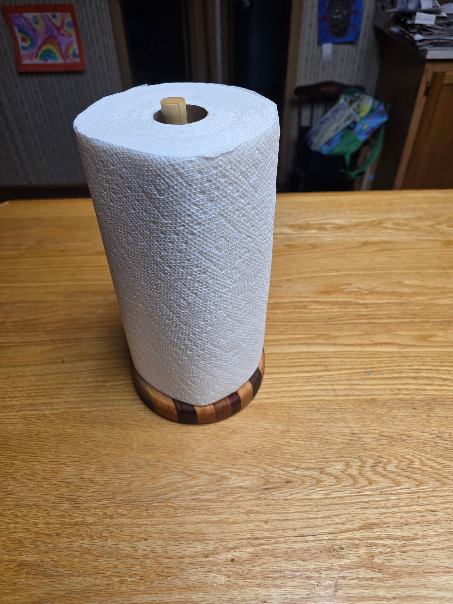 Handmade paper towel holder