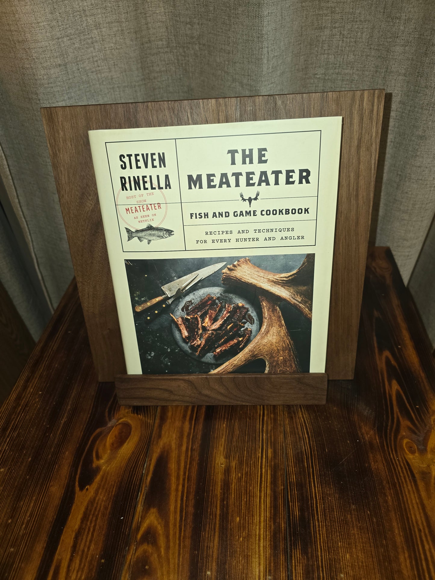 Walnut Handcrafted cookbook holder