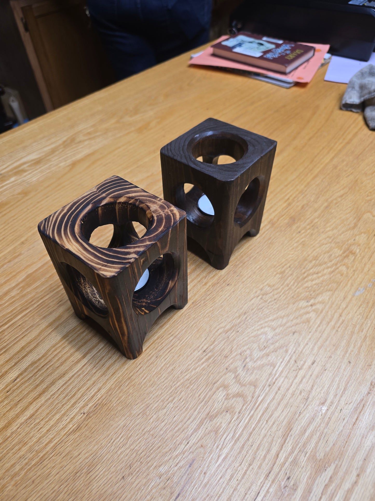 Tea light candle holders