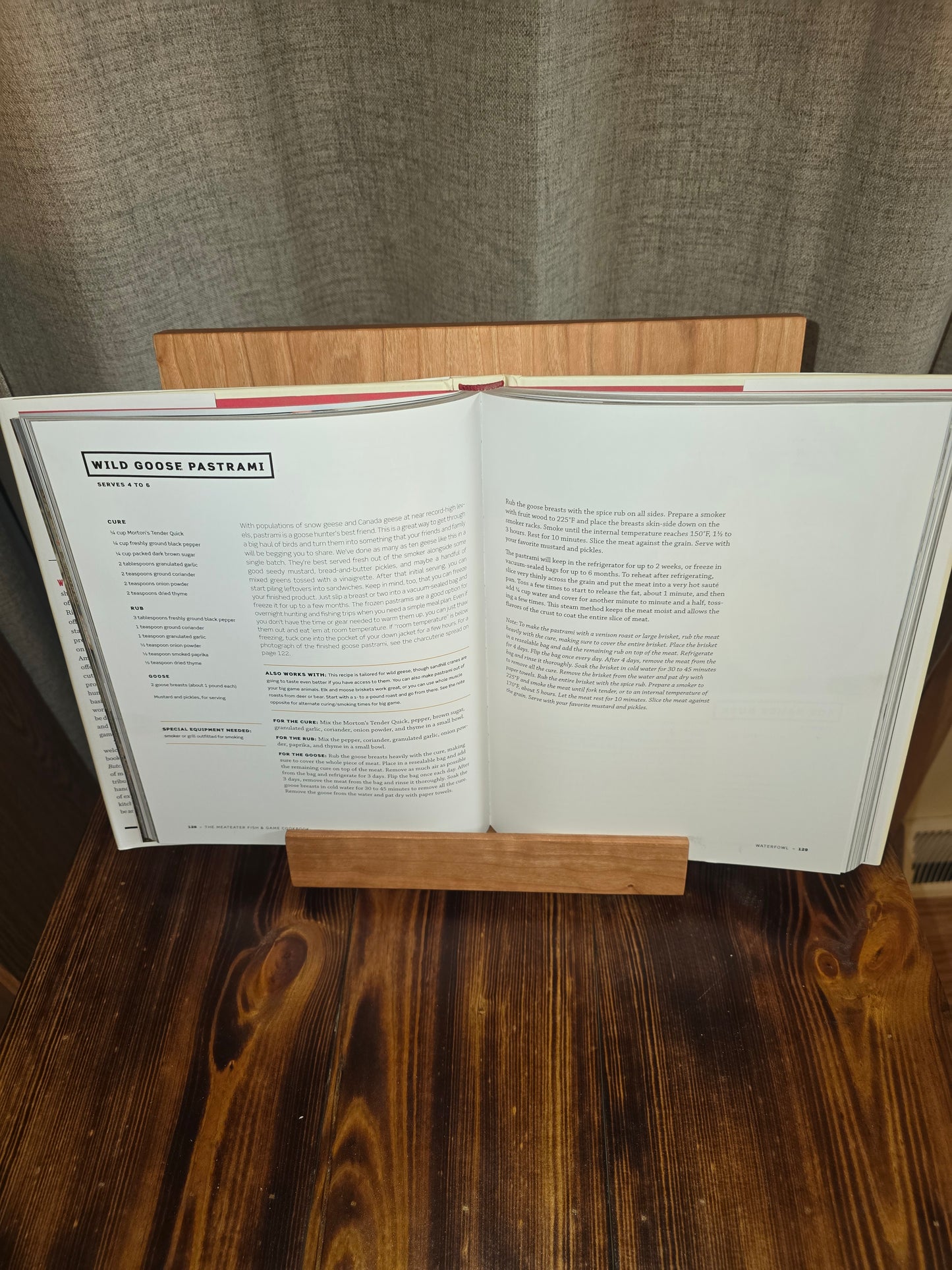 Handcrafted Cherry cookbook holder
