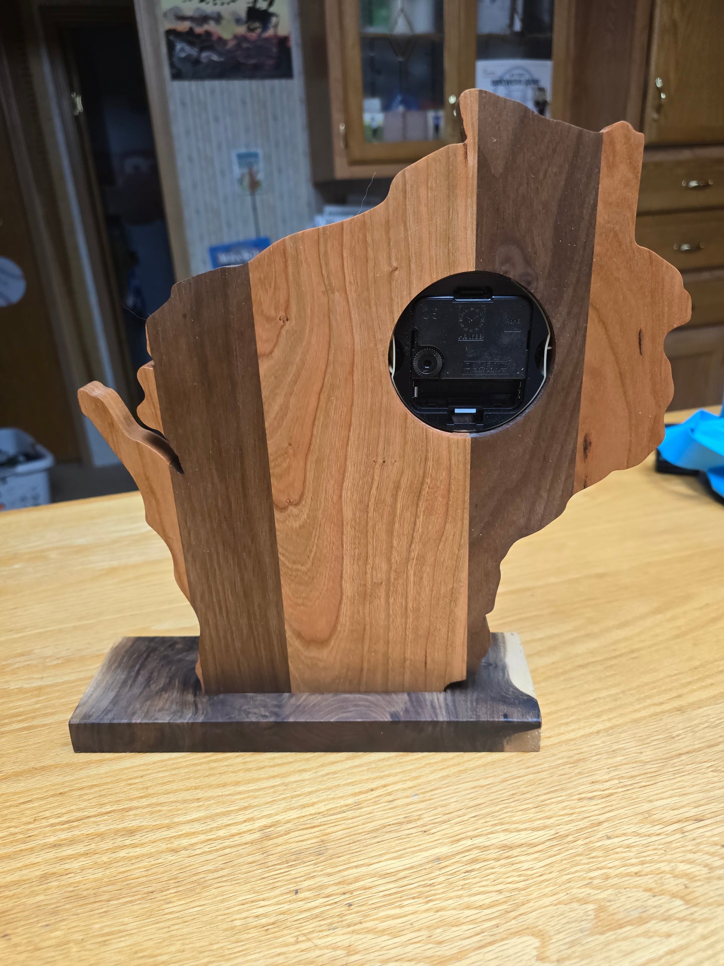 Handmade Wisconsin Desk Clock