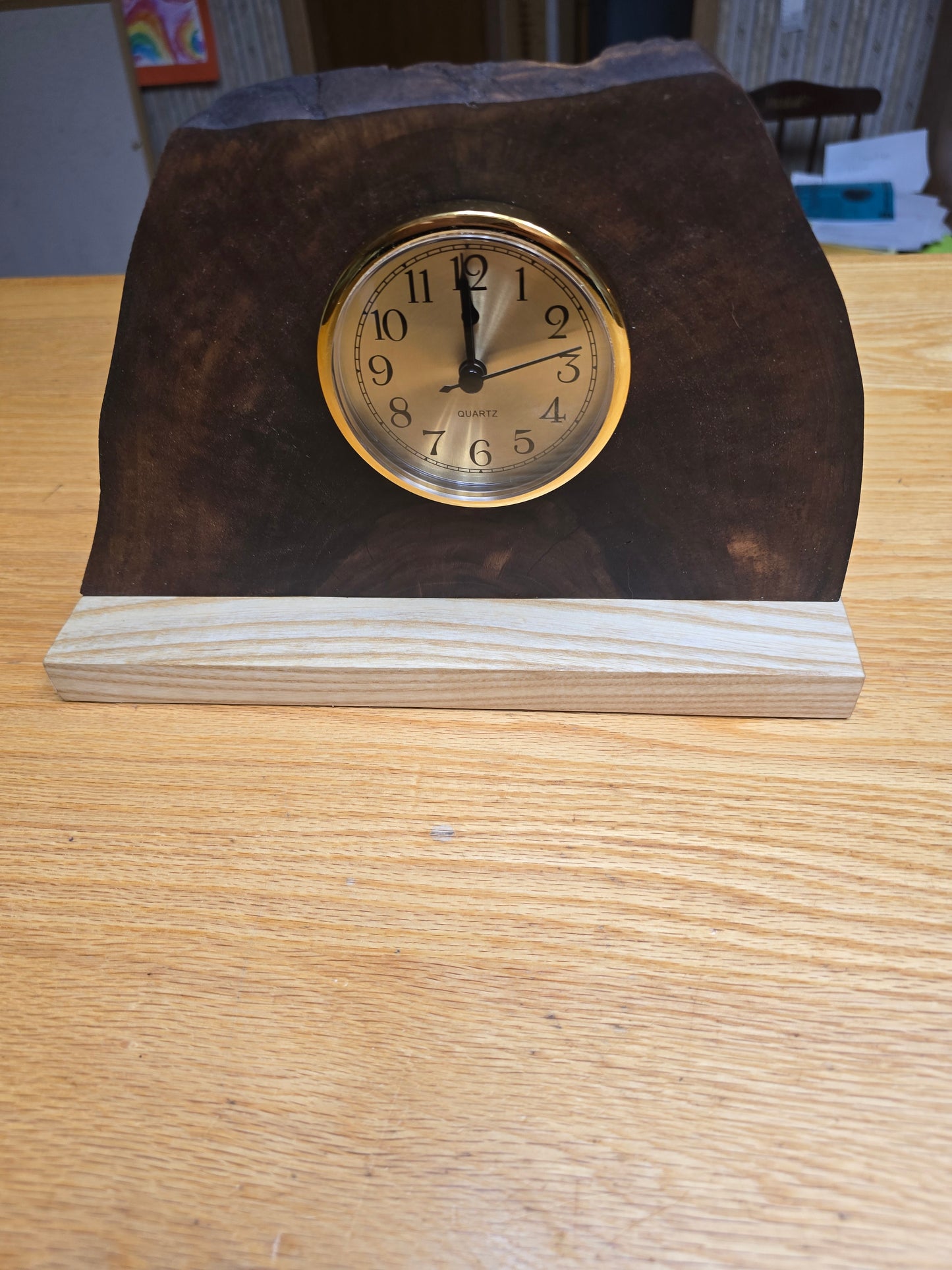 Beautiful Black walnut/Hickory Clock