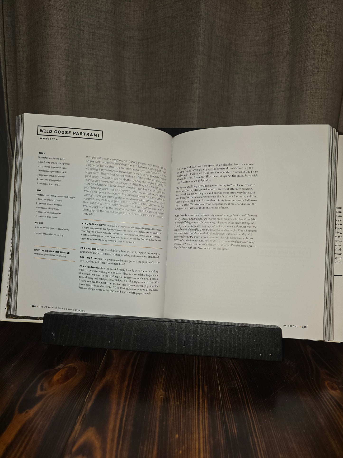 Rustic Pine with black stain cookbook holder